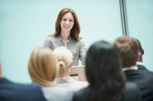 woman speaking